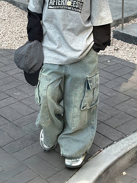Quần Jean Dài Túi Vuông AM