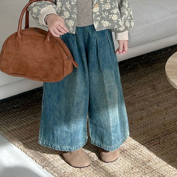 Quần dài Jean ống rộng bé gái