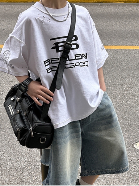 QUẦN NGẮN JEAN XANH RÁCH TRƯỚC SAU LY