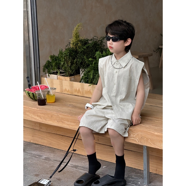 SET Ngắn Xám Túi Trước FS