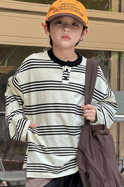 Áo Dài Be Sọc Đen PL
