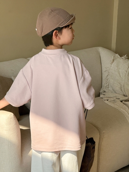 Áo Ngắn Polo Hồng SX