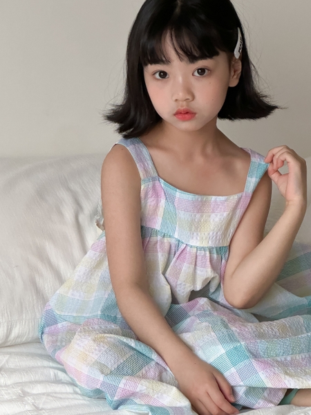VÁY DÀI KẺ NHIỀU MÀU KM