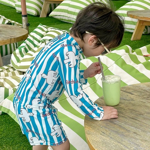 Set Bơi Kẻ Xanh Hình Chim