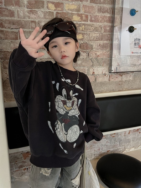 Áo Dài Nỉ Thỏ Đen AY