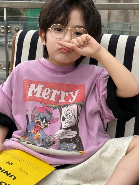Áo Ngắn Hồng Merry SN