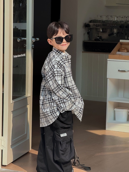 Quần Dài Kaki Đen Túi Hông PL