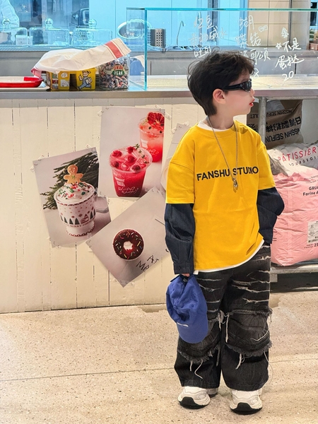 Áo Dài Vàng Phối Tay FS