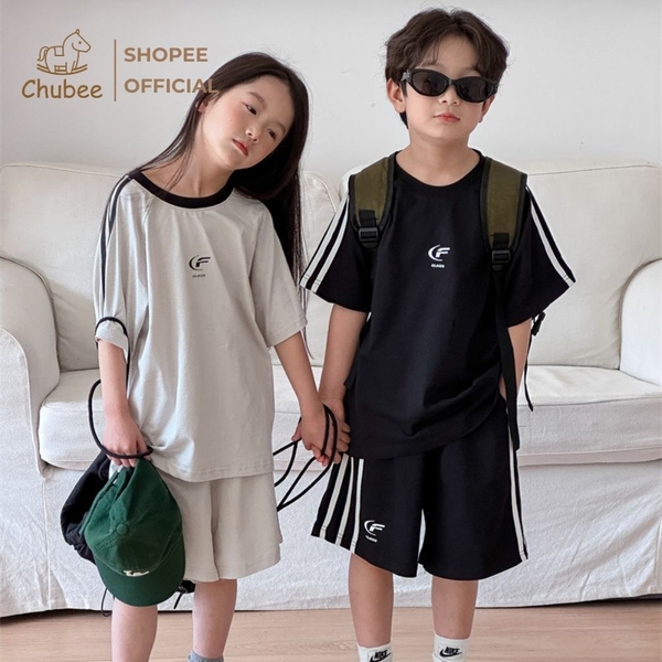 SET NGẮN ĐEN SỌC TRẮNG KM
