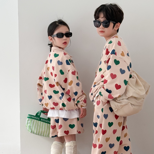 Set Ngắn Áo Quần Tim Màu KM