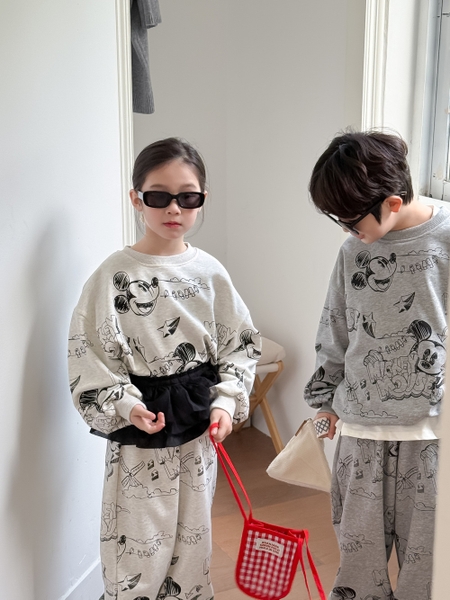 Set Dài Xám Nhạt Mkey KM