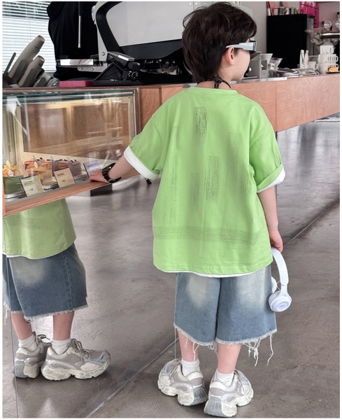 Áo Ngắn Xanh Lá A FK