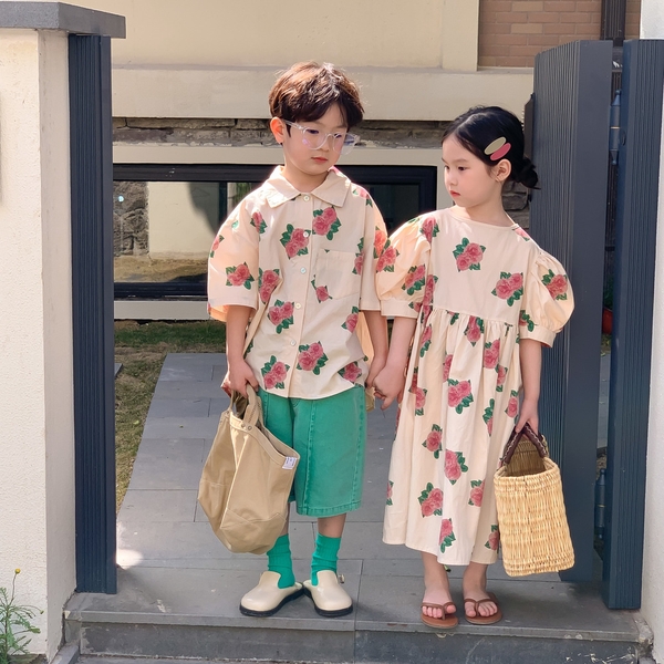 SET ÁO KEM HOA ĐỎ+QUẦN XANH LÁ KM
