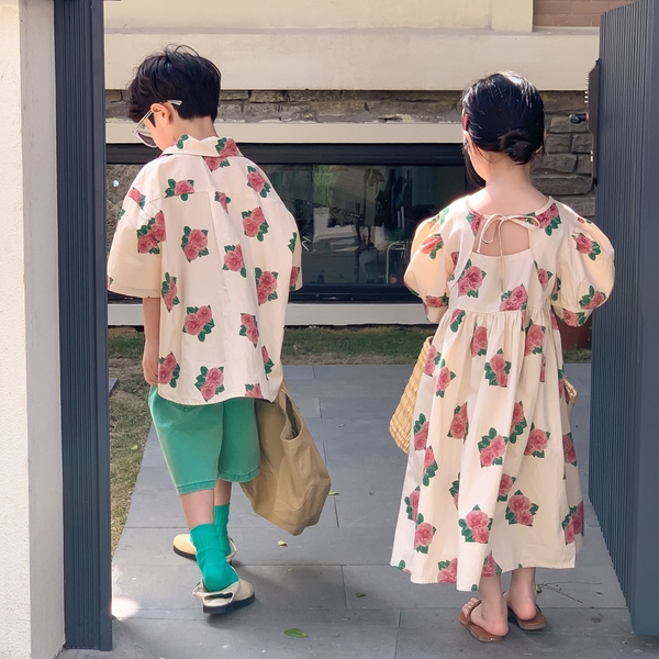 SET ÁO KEM HOA ĐỎ+QUẦN XANH LÁ KM