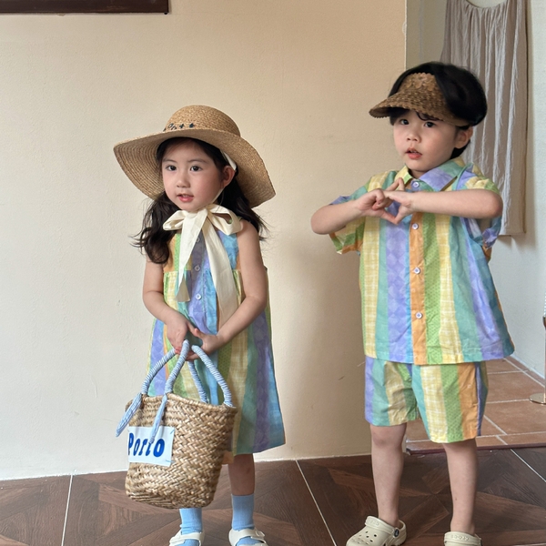 Đầm thô ke màu