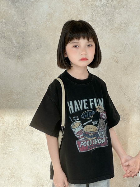 Áo Ngắn Have Fun Đen XDJ