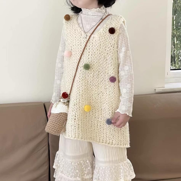 ÁO LEN DÀI CỤC BÔNG YK