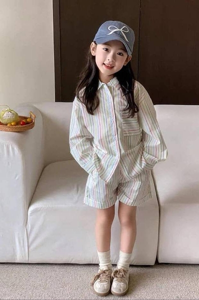 SET SƠ MI SỌC MÀU