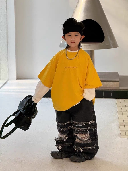 Quần Jean Dài Đen Rách LY