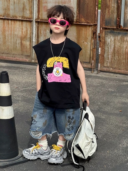 QN Jean Xanh Hình Mickey AM
