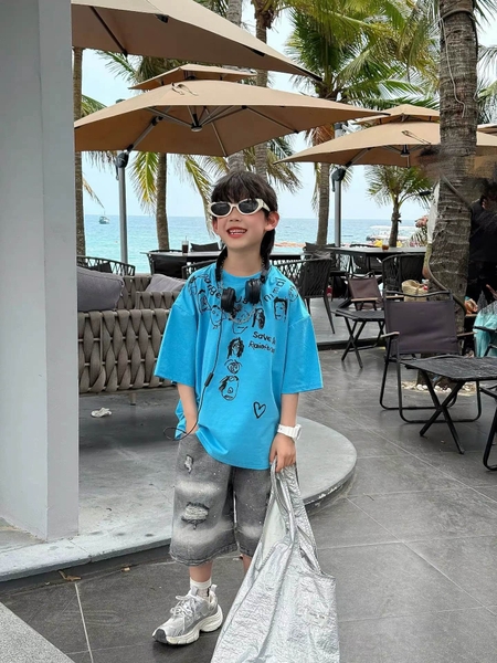 AN Xanh Biển Hình Vẽ Đen FS
