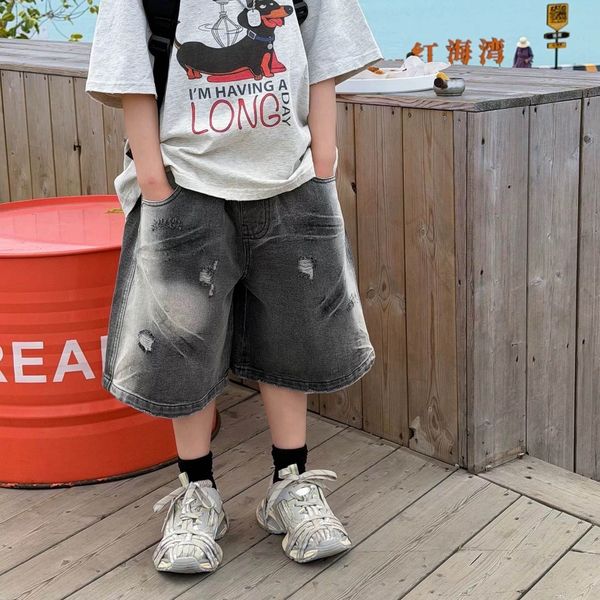 QN Jean Xám Wax Trắng FS