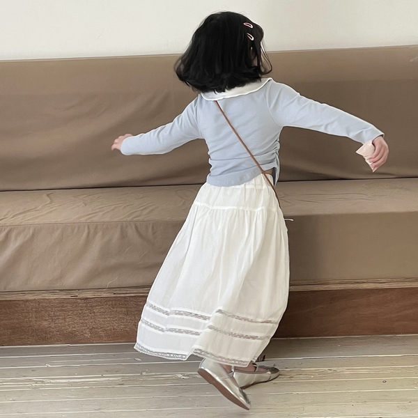 Chân Váy Dài Tầng Trắng YK