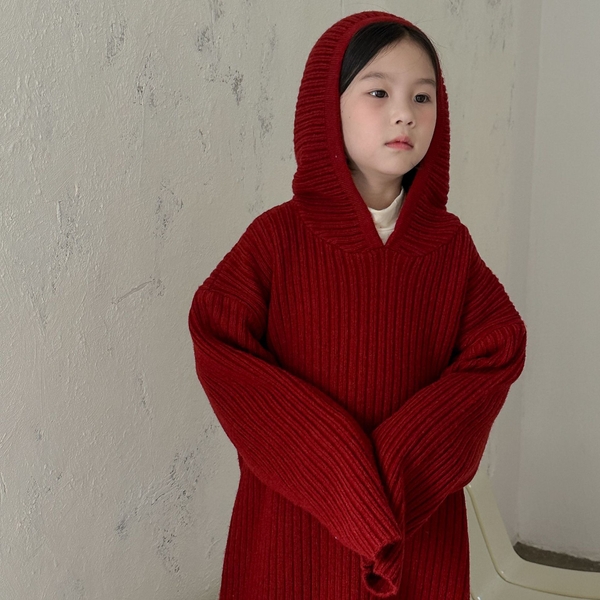 Váy Len Dài Đỏ KM