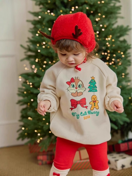 SD Áo Kem Bunny+Quần Đỏ Tommy+Nón Đỏ