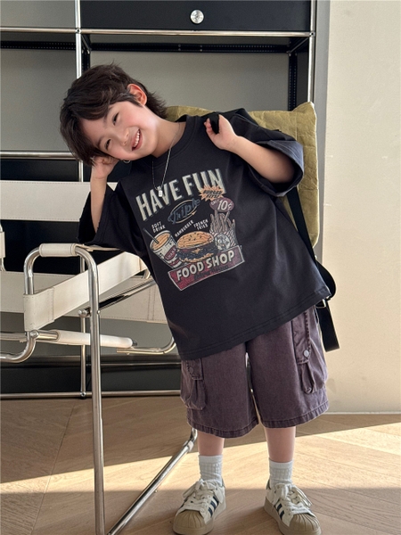 Áo Ngắn Have Fun Đen SN