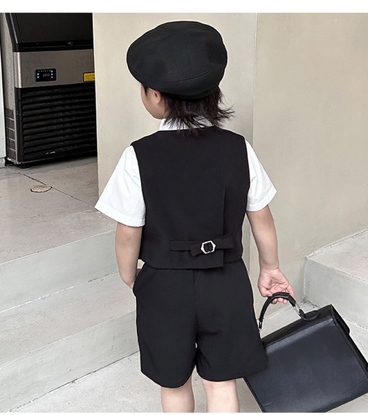 SN Gile Đen Khóa + Sơ Mi Nơ Đỏ YH