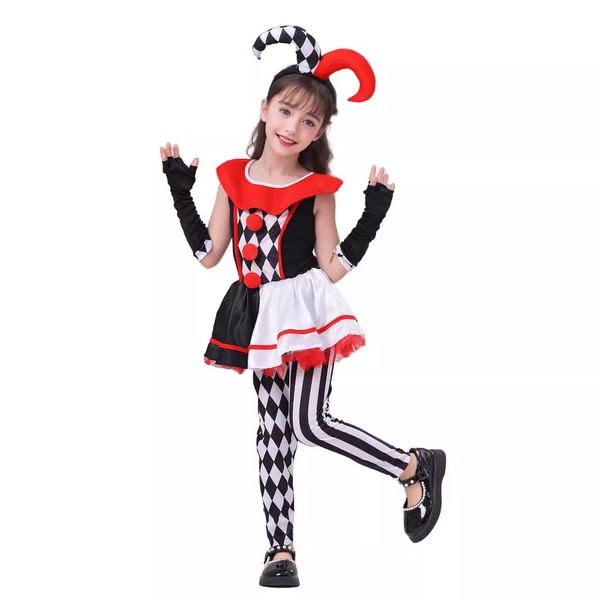 Set Dài Váy Quần Chú Hề Kèm Cài