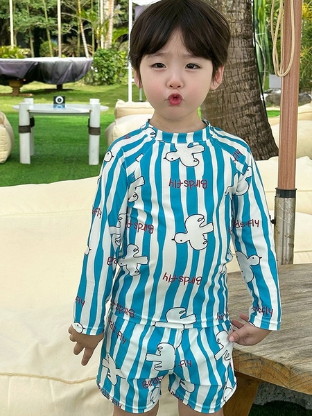 Set Bơi Kẻ Xanh Hình Chim