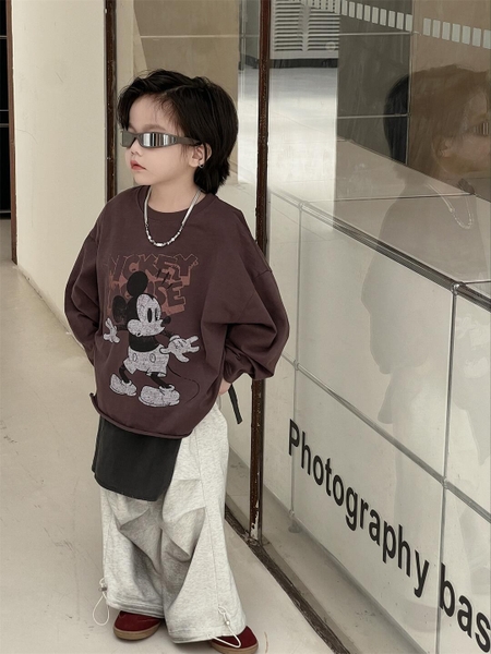 Áo Dài Tím Mickey AY