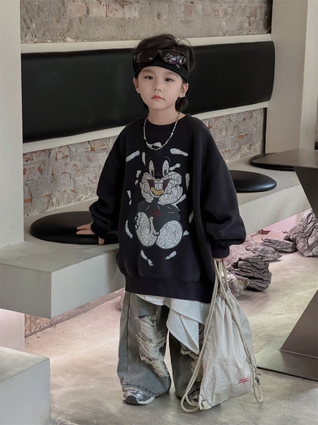 Áo Dài Nỉ Thỏ Đen AY