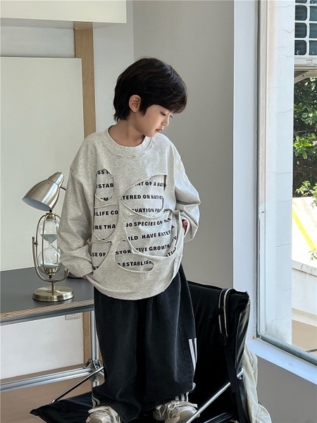 Áo Dài Xám Rách Chữ SN