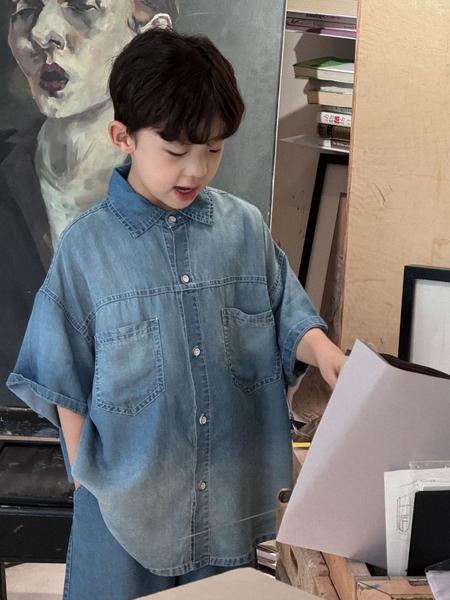 SET JEAN NGẮN XANH LOANG PL