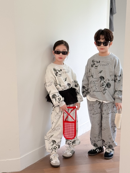 Set Dài Xám Đậm Mkey KM