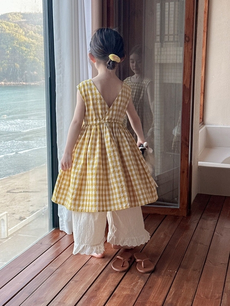 SD Váy Caro Vàng+Quần Kem YY