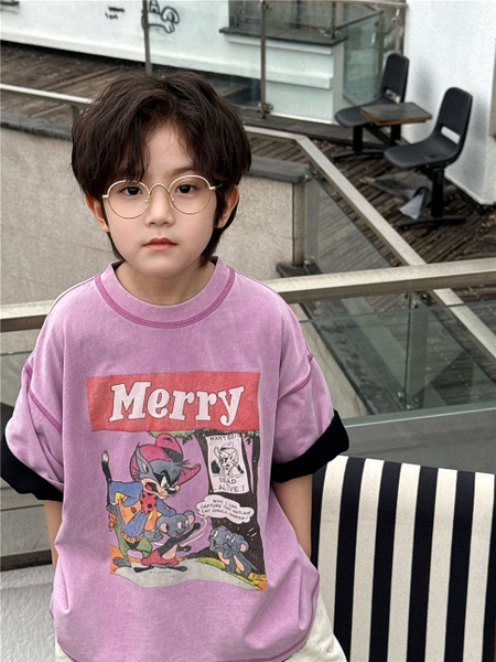 Áo Ngắn Hồng Merry SN