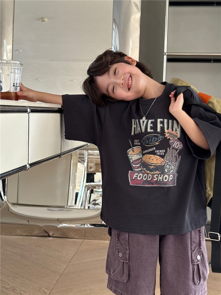 Áo Ngắn Have Fun Đen SN