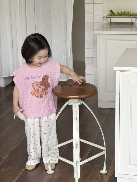 SET AO HỒNG GẤU QUẦN CHẤM BI