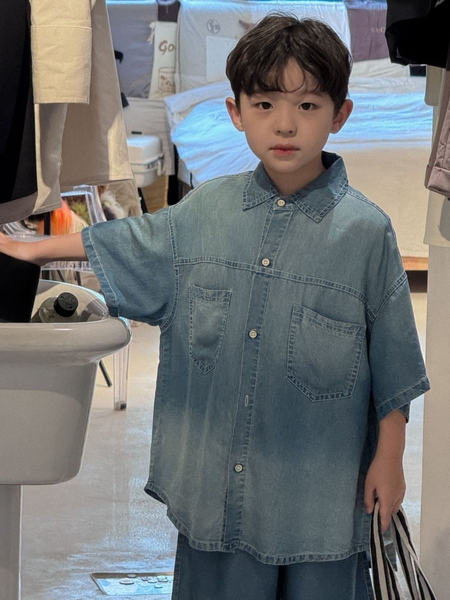 SET JEAN NGẮN XANH LOANG PL