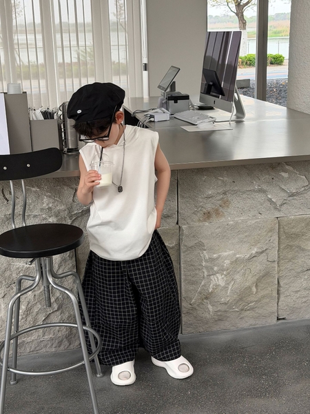 SD Áo Hoodie+Quần Caro Đen FS