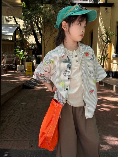Áo Sơ Mi Kẻ Họa Tiết PL