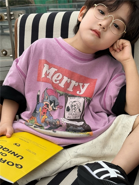 Áo Ngắn Hồng Merry SN