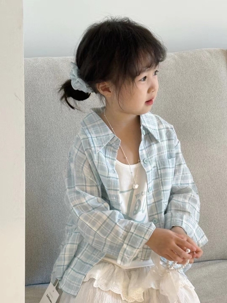 SET Sơmi Nơ Xanh Ba Lỗ & Váy Trắng Jusi