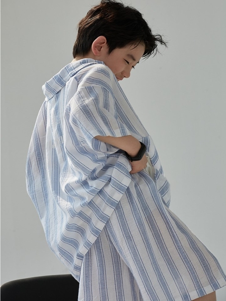 SET SƠ MI NGẮN KẺ XANH LY