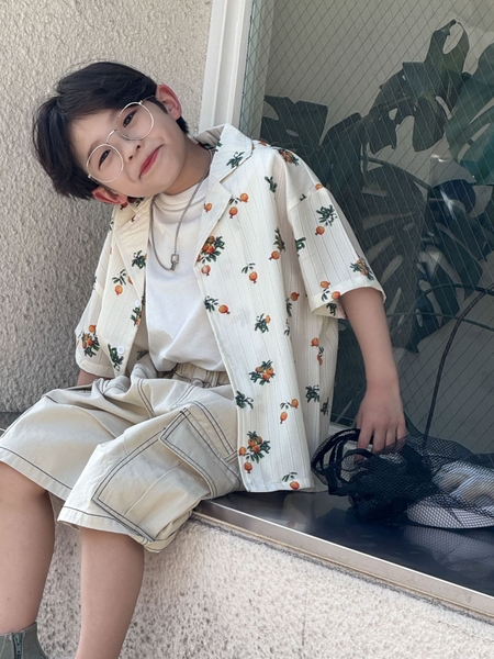 Áo Sơ Mi Ngắn Kem Lựu PL