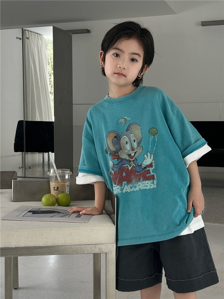 Quần Ngắn Jean Xám Chữ Sau SN